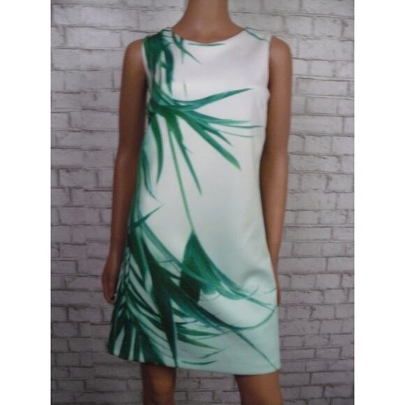 Catherine Malandrino Raffie Placid Palm Print Vback Shift Dress 6 NEW - Picture 6 of 12